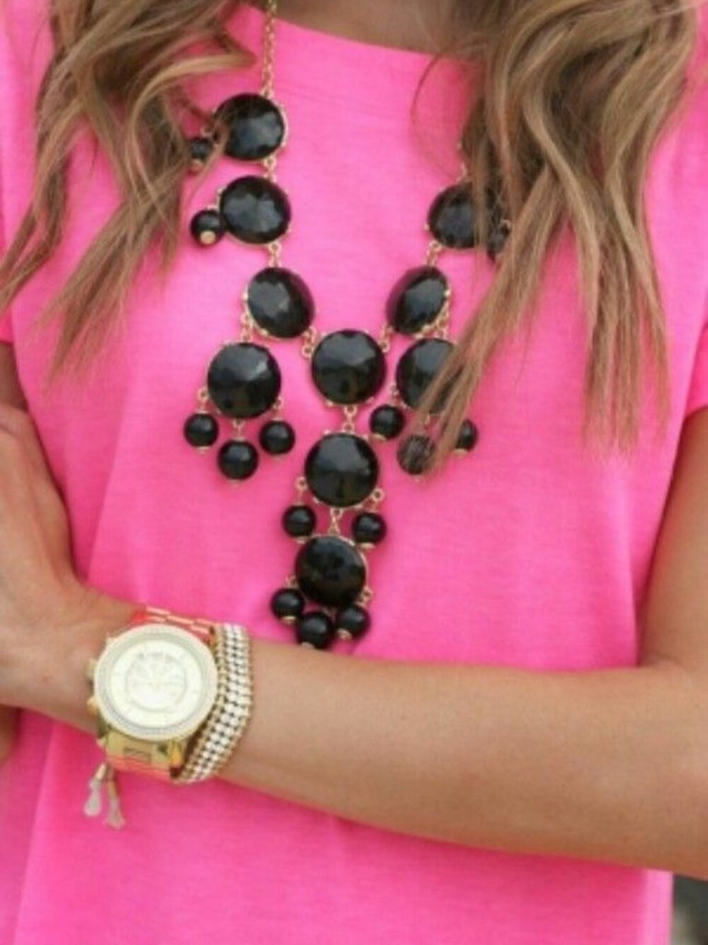 J.Crew Y2K Black Bubble Necklace